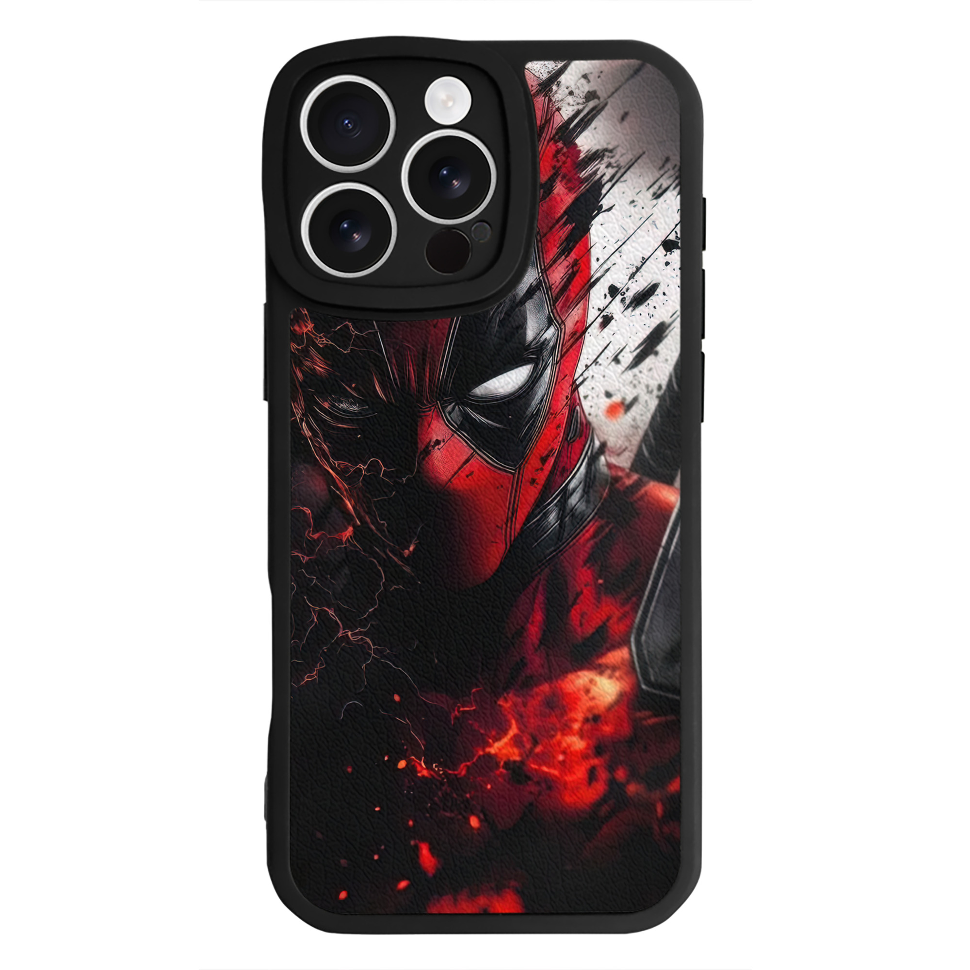 （画像用） Deadpool デッドプール 【iPhone 16シリーズ対応】シリコンスマホケース（レザー調） 材質：シリコン